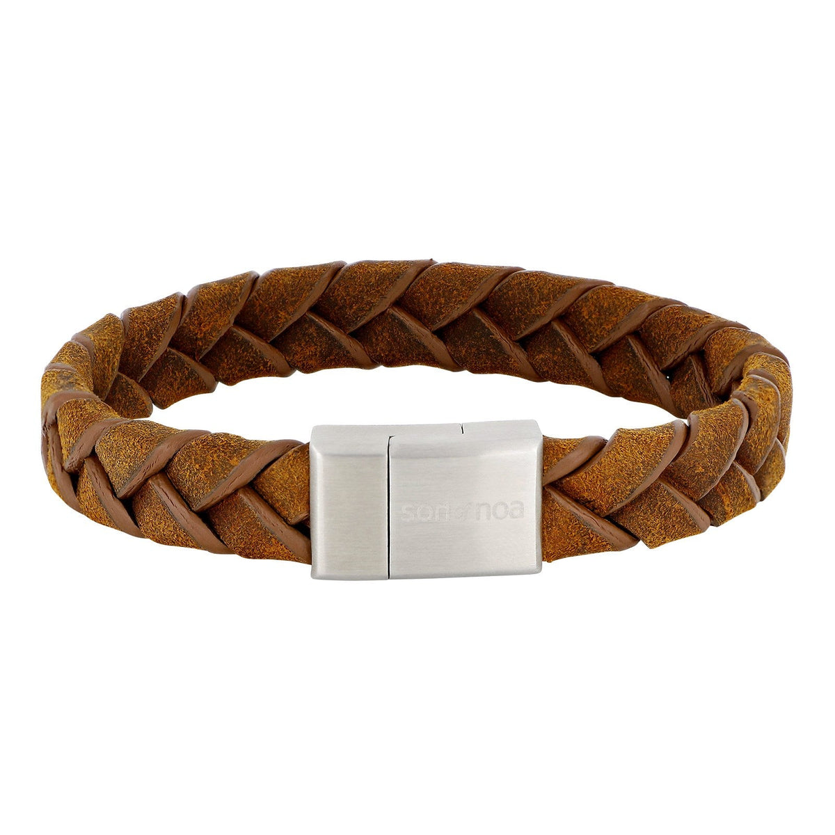 SON ARMBÅND BRUN KALVESKIN 21CM