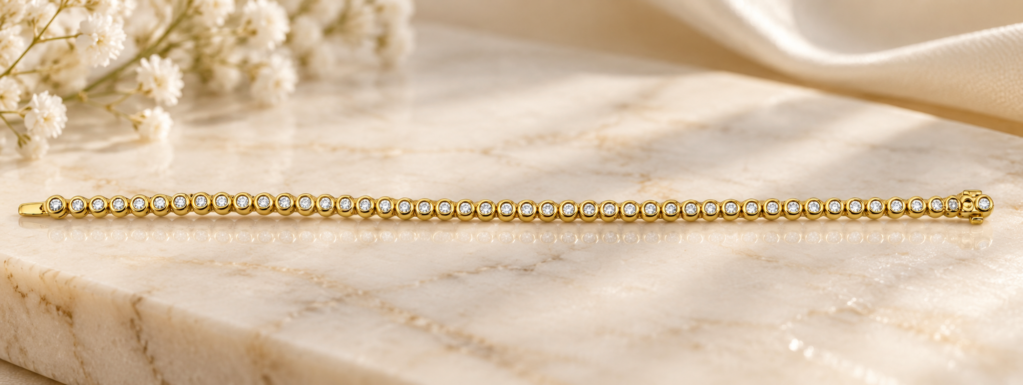 14KT.TENNIS ARMB. 0,52 TW.SI 18,5CM