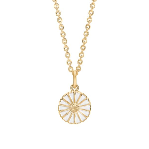 Lund Copenhagen Marguerit halskæde i 24 kt forgyldt sølv 902011-M
