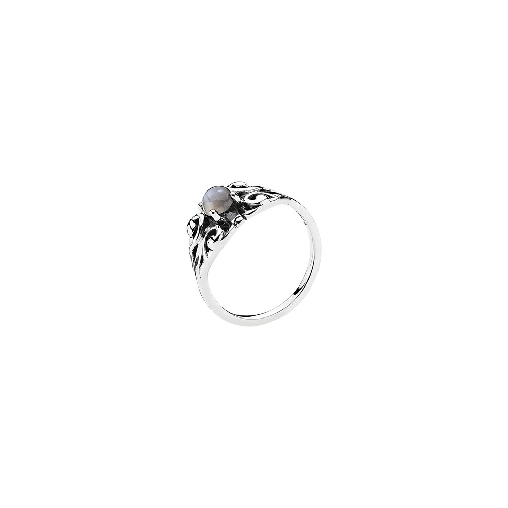 SØLV RING OX M.MÅNESTEN