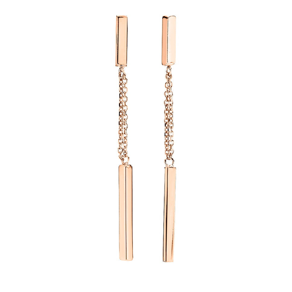 Lund, Fashion Stav Ørehængere, Rosa Forgyldt