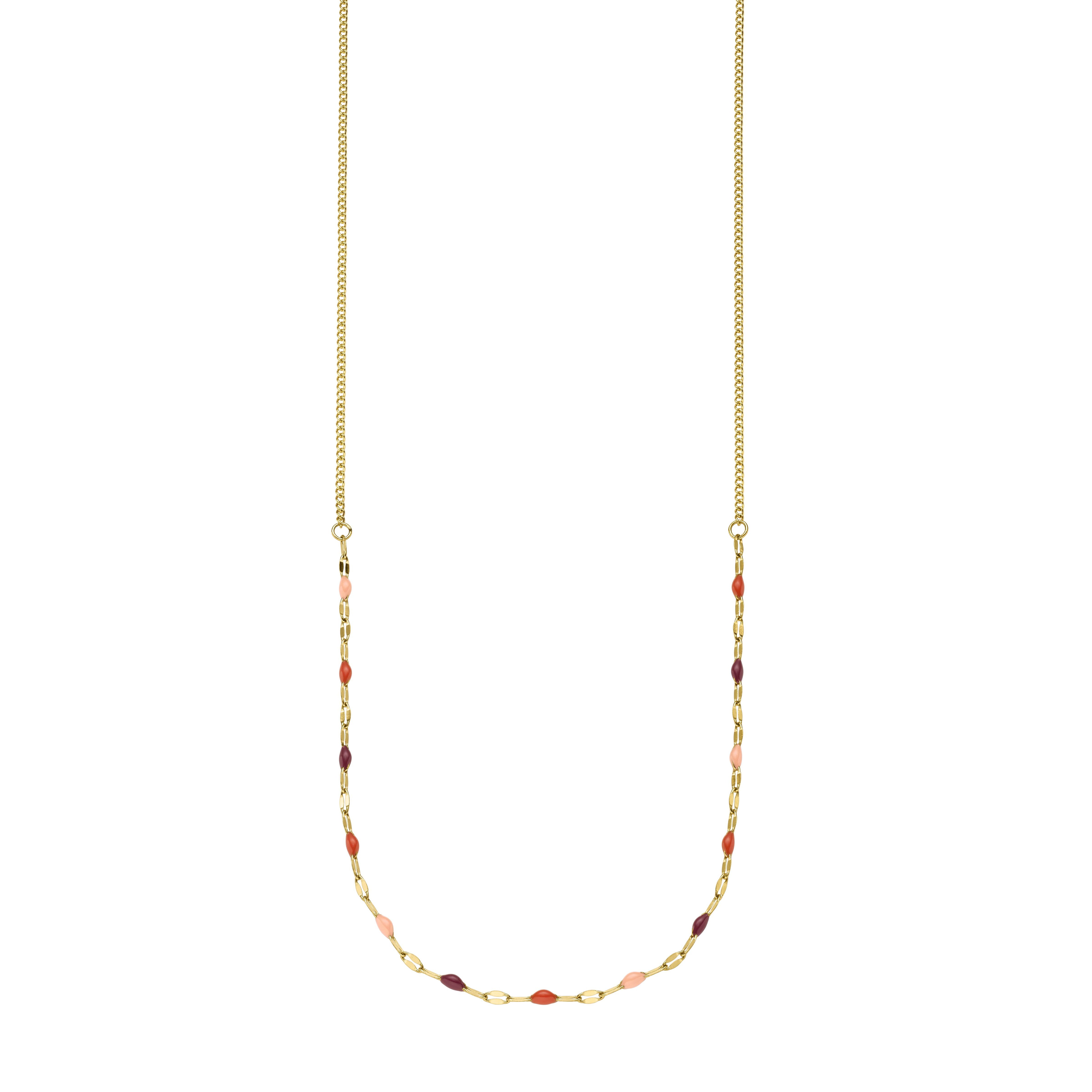 STÅL COLLIER FARVERIG STEN FORG