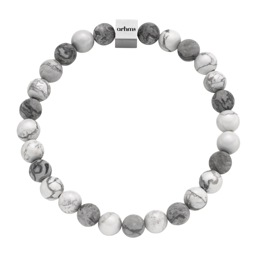 PIREO STEN ARMBÅND HVID/GRÅ