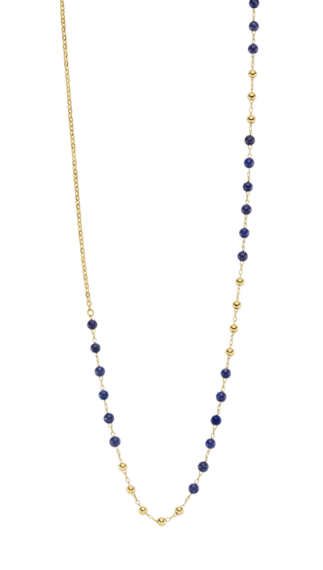 STÅL COLLIER BLÅ STEN FORG