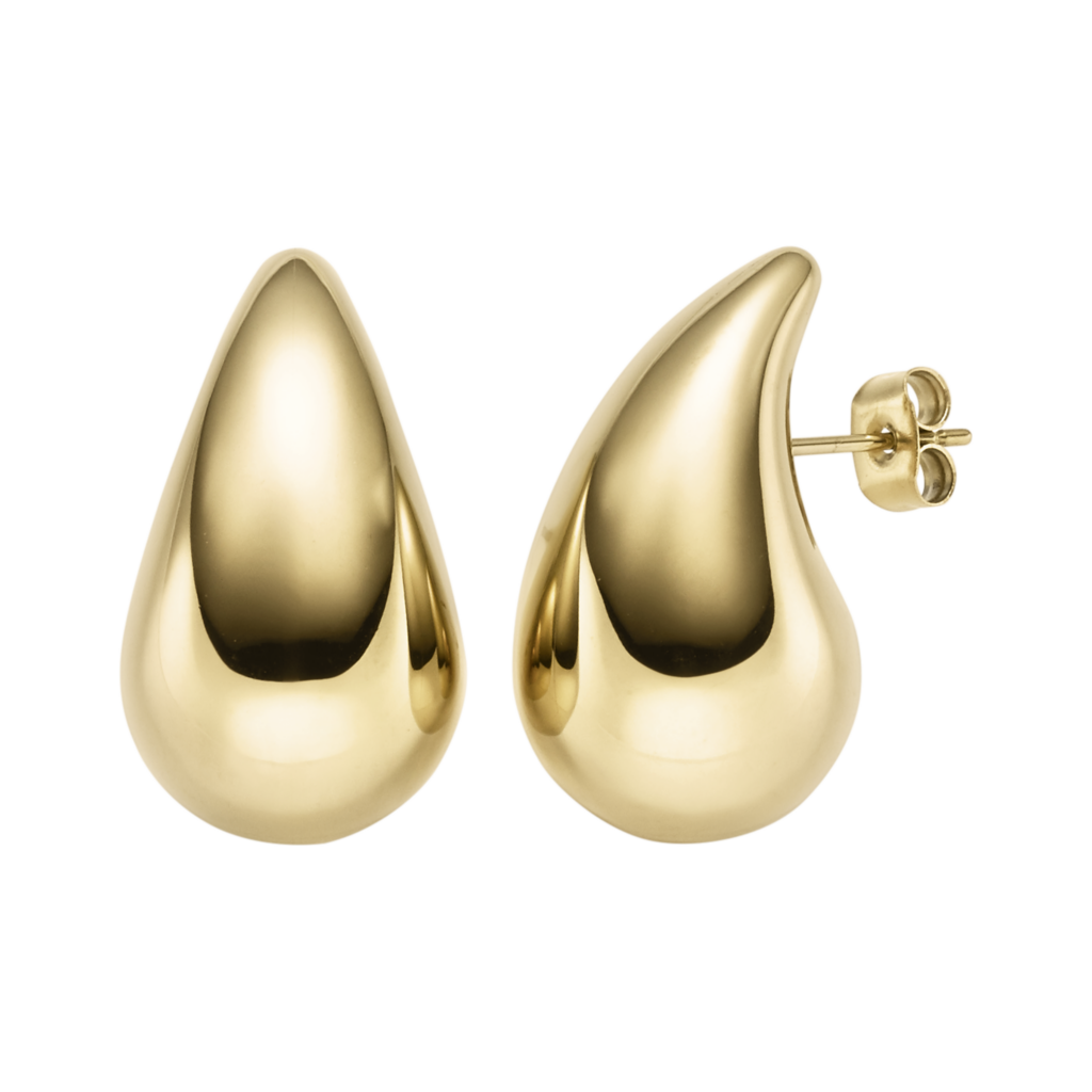 PALERMO STÅL ØRESTIK STOR DRÅBE FORG.