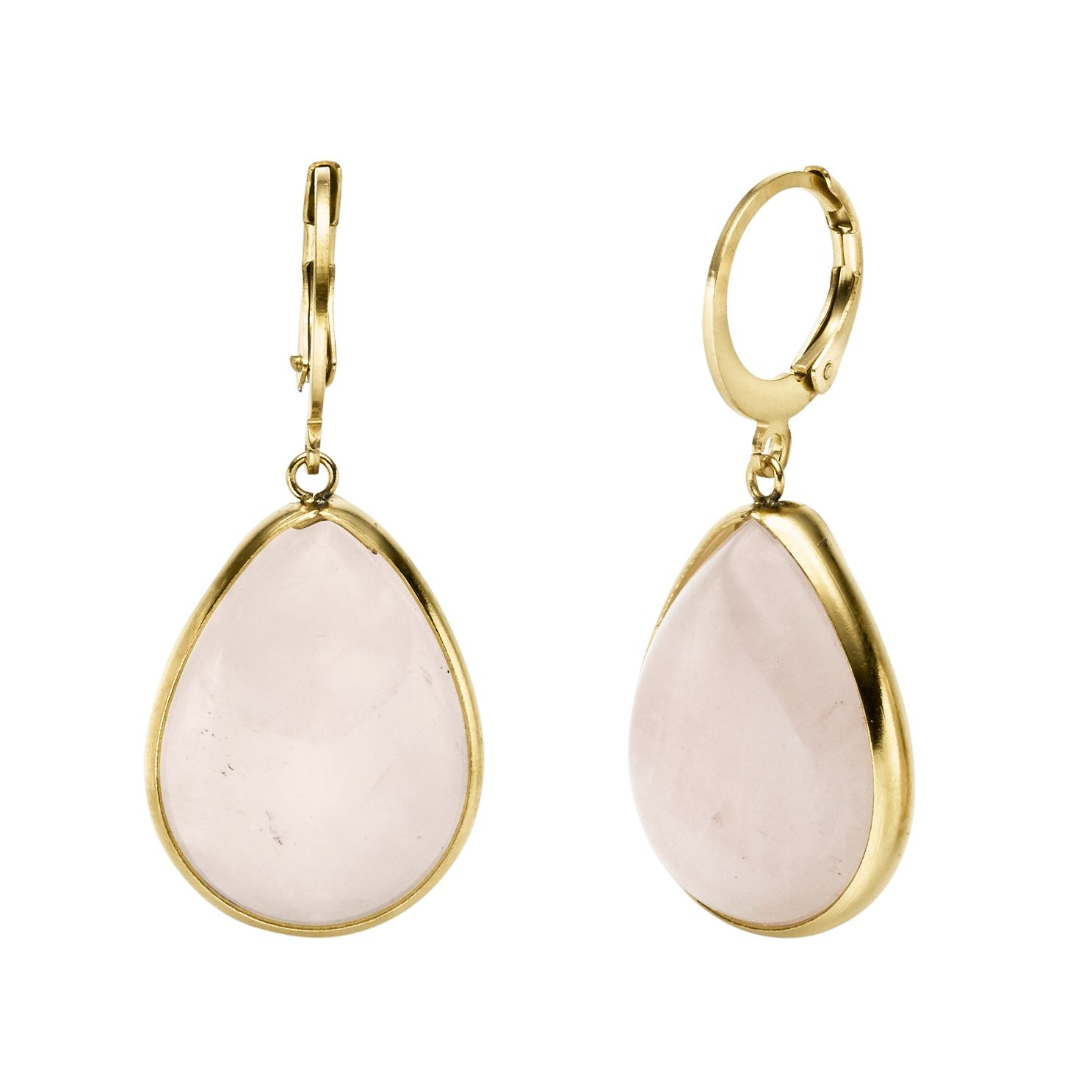 STÅL ØREHÆNGER PINK DRÅBE FORG