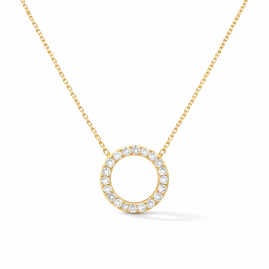 14KT.HALSKÆDE 0,24 W.SI