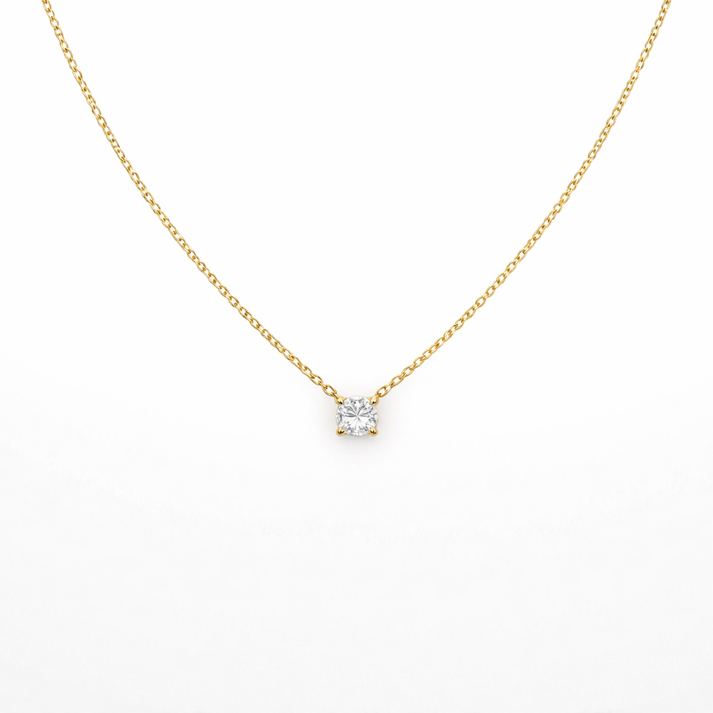 HENRIK ØRSNES DESIGN 14KT.COLLIER 0,50 W.SI