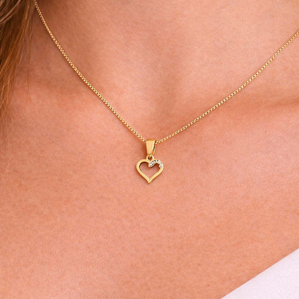 14KT.VEDHÆNG 0,015CT W.SI