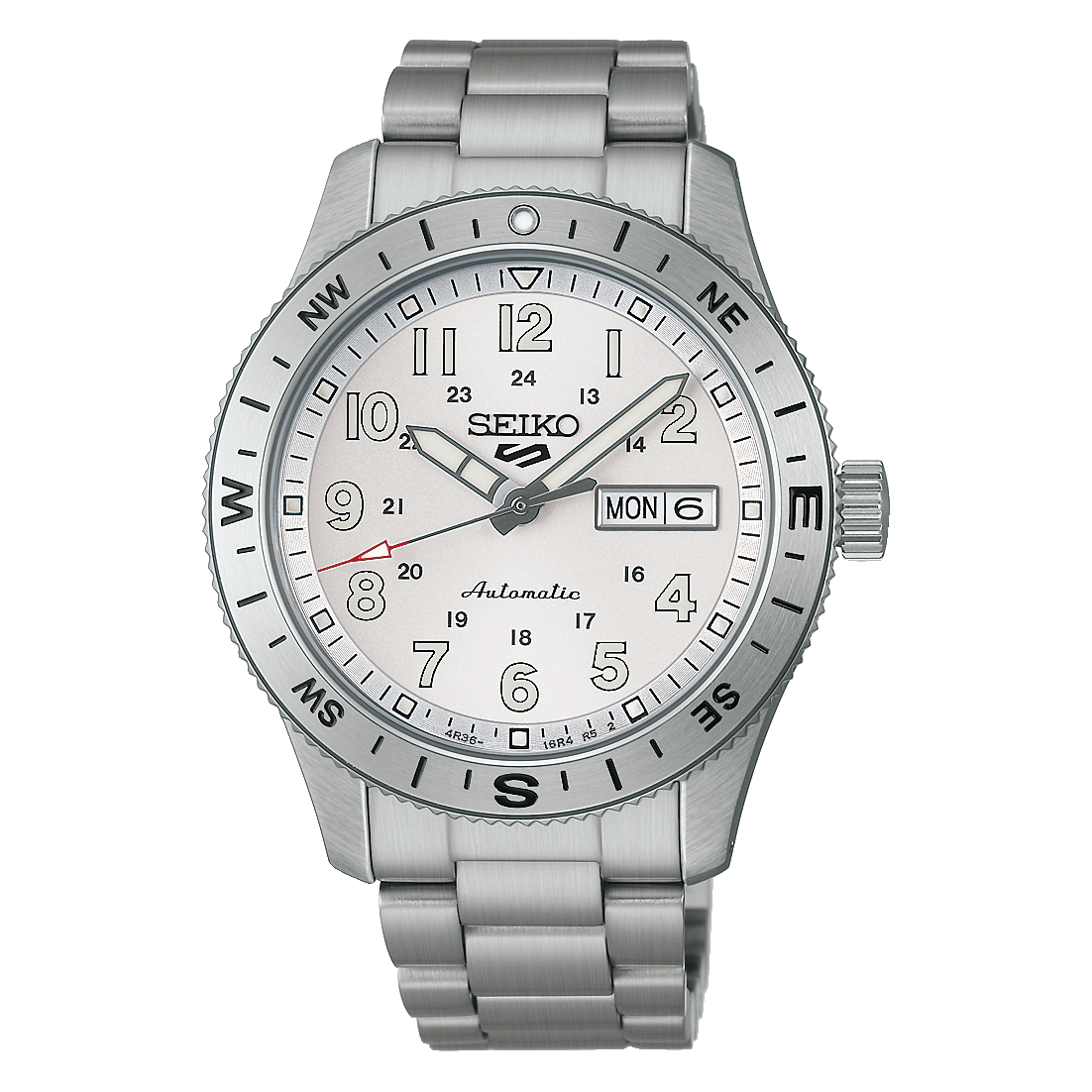 SEIKO 5 SPORTS SS CHL MB ZB WEISS 10 BAR
