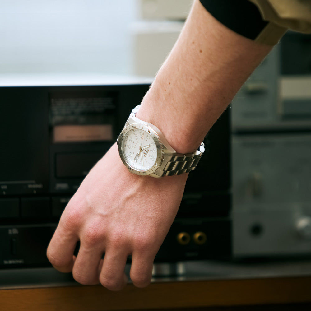 SEIKO 5 SPORTS SS CHL MB ZB WEISS 10 BAR