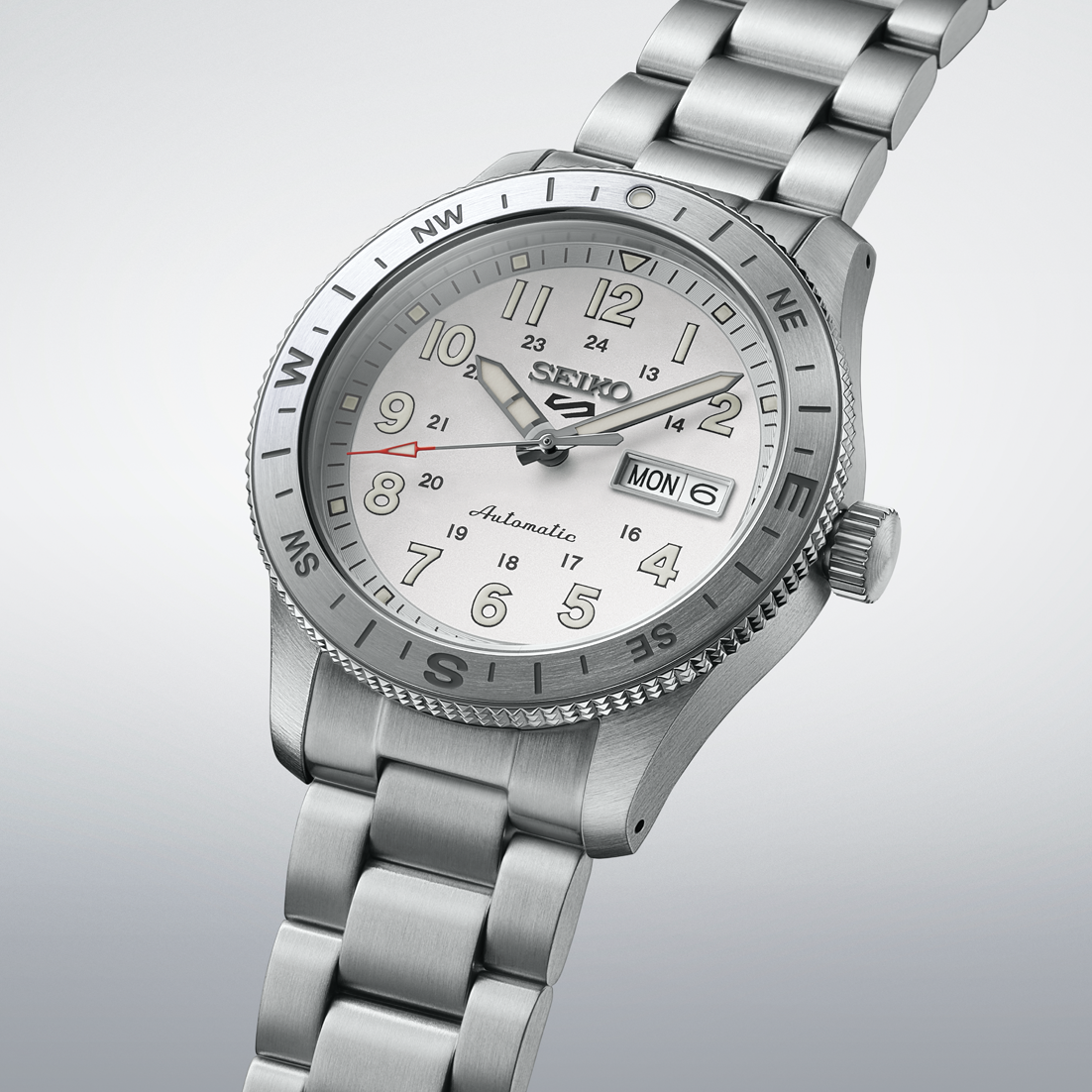 SEIKO 5 SPORTS SS CHL MB ZB WEISS 10 BAR