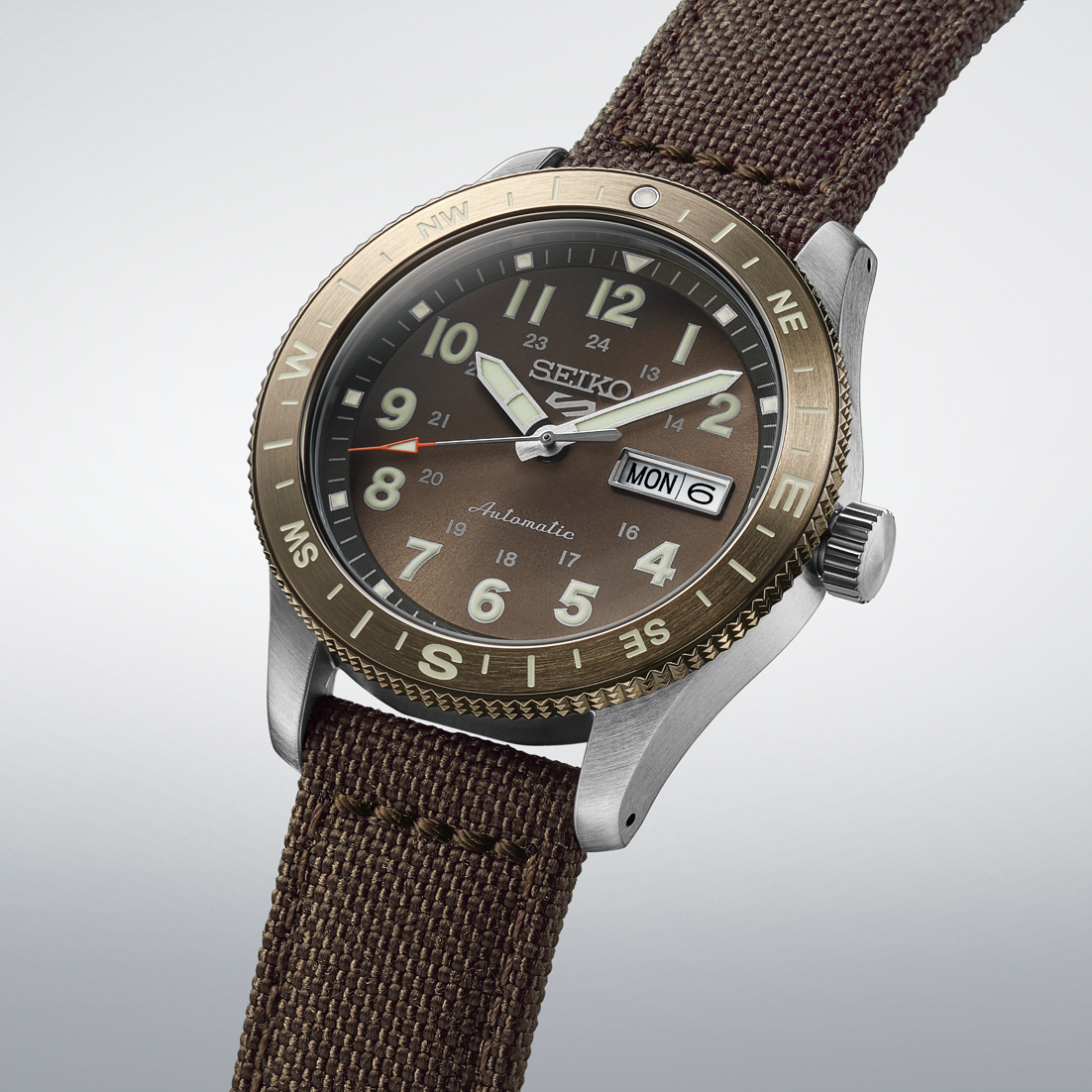 SEIKO 5 SPORTS THC CHL NYLON ZB BRUN