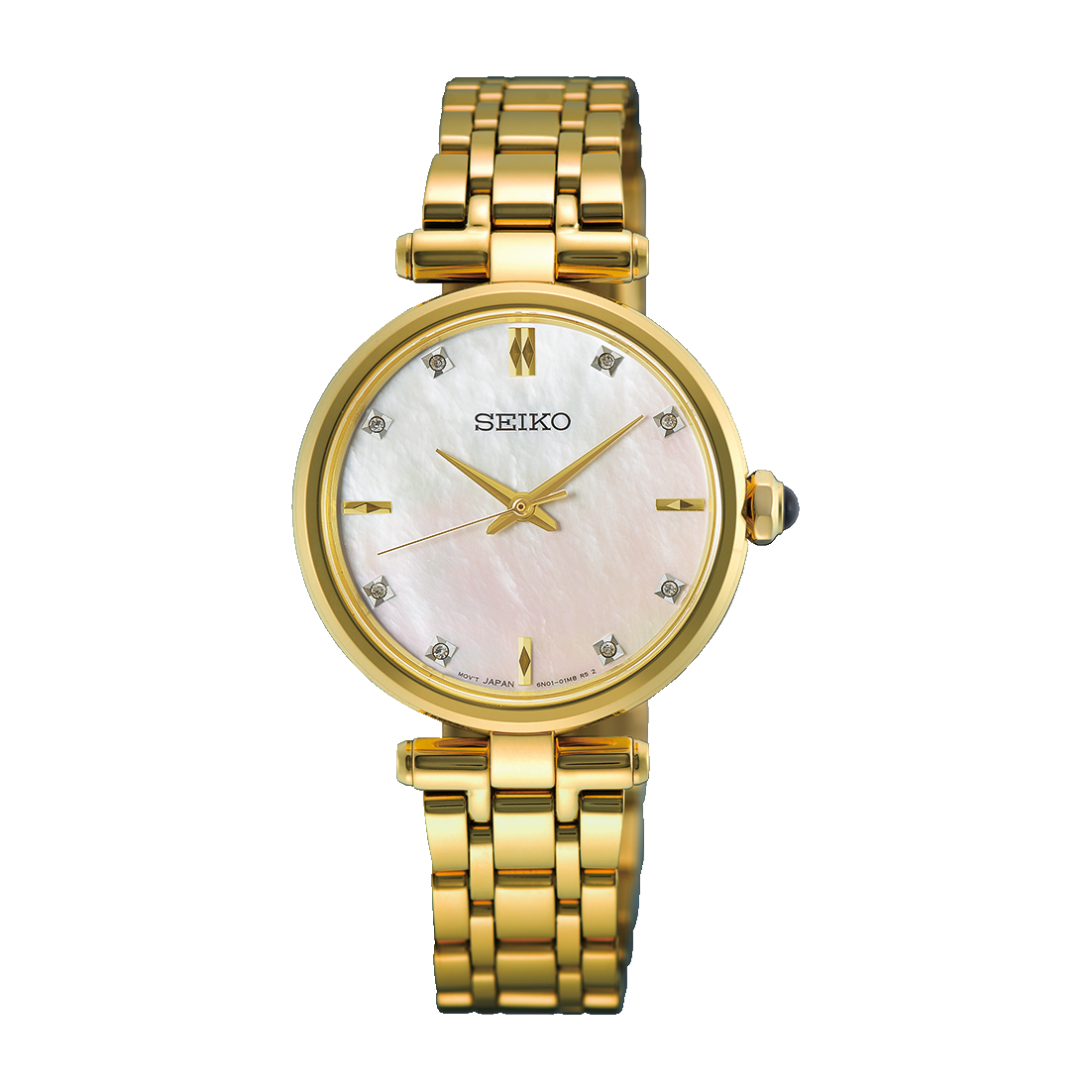 SEIKO DAME STÅL LÆNKE MOP SKIVE 5 BAR