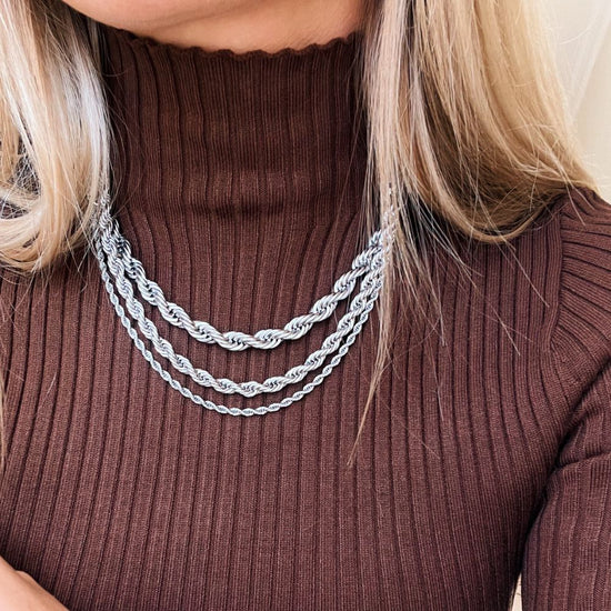 ROPE HALSKÆDE 6MM RUSTFRI STÅL