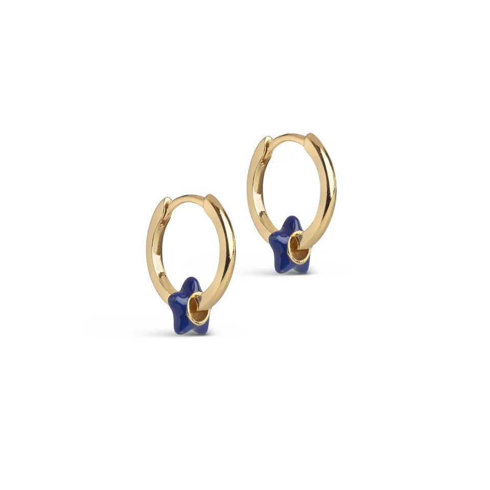 HOOPS, ENAMEL TOKENS STAR 16 X 7 MM