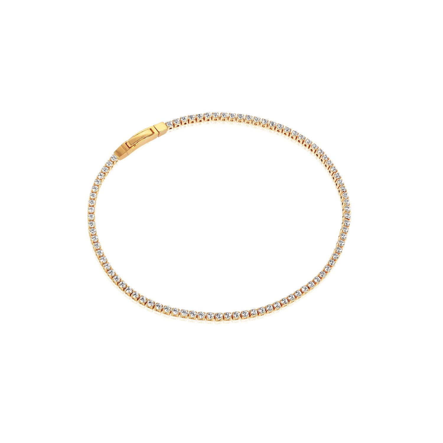 ARMBÅND ELLERA - 18K FORGYLDT MED HVIDE ZIRKONER