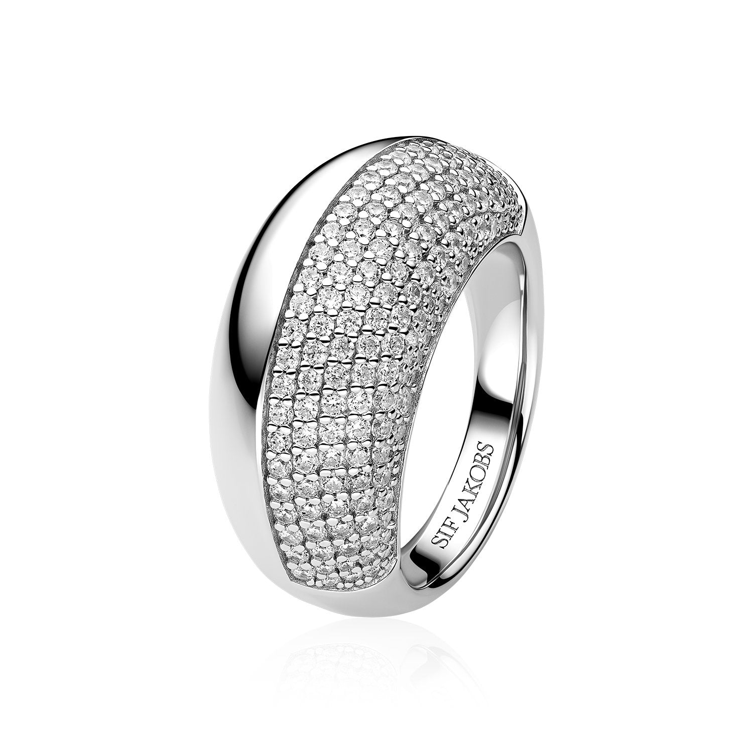 RING - 925 STERLING SØLV MED HVIDE ZIRKONER