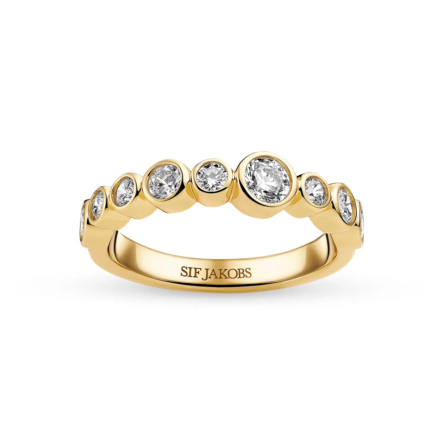 RING SARDINIEN – 18K FORGYLDT, MED HVIDE ZIRKONIA