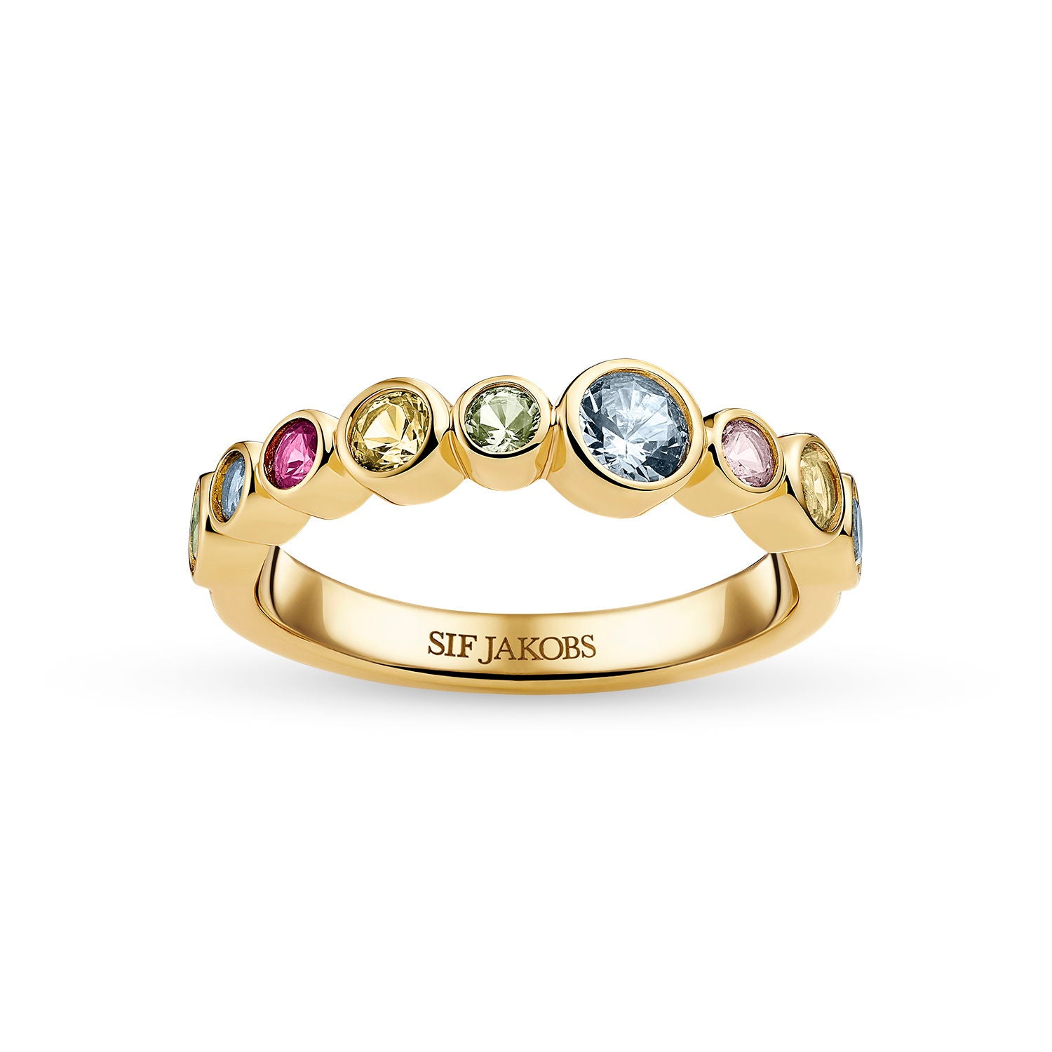 RING SARDINIEN – 18K FORGYLDT, MED FLERFARVEDE ZIRKONIA