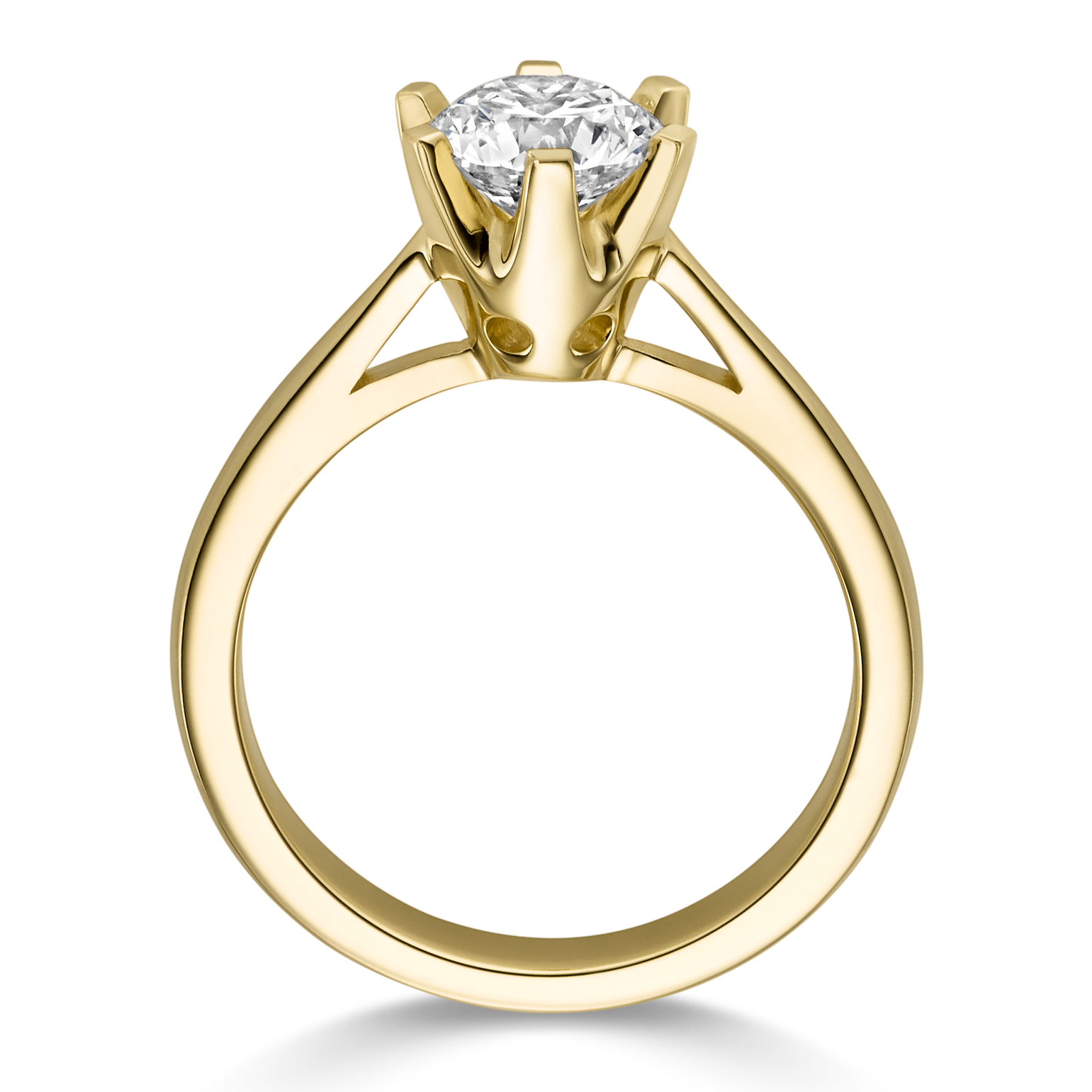 MISS DIAMOND 14 KT.GULDRING MED 1,50 CT LAB GROWN DIAMANT.