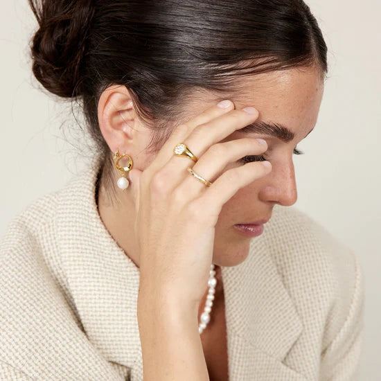 ZÜRICH RING FORGYLDT SØLV M.ZIR