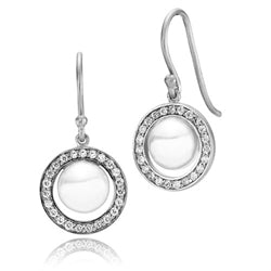 SØLV ØREHÆNGER M.PERLE