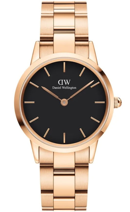 DW UR ICONIC LINK 32MM ROSE BLACK