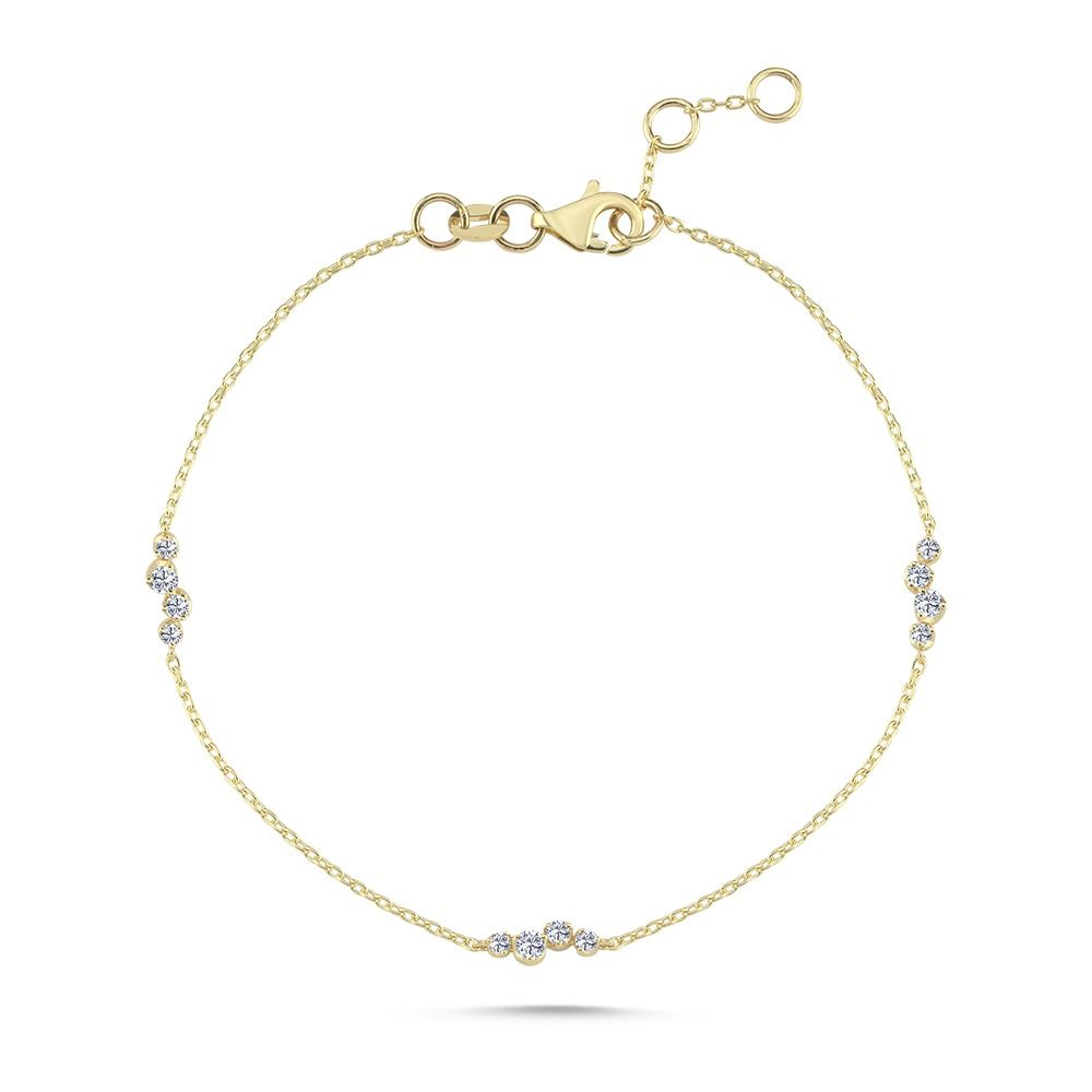 14KT.AURA ARMBÅND M. 3X0,03+3X0,02+6X0,015 W.SI 16,5+1+1CM