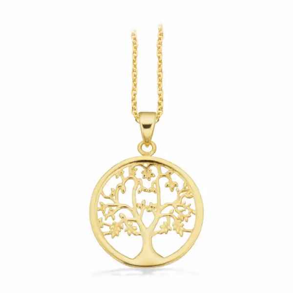 VEDHÆNG LIVETS TRÆ 8 KT. M/SØLVKÆDE