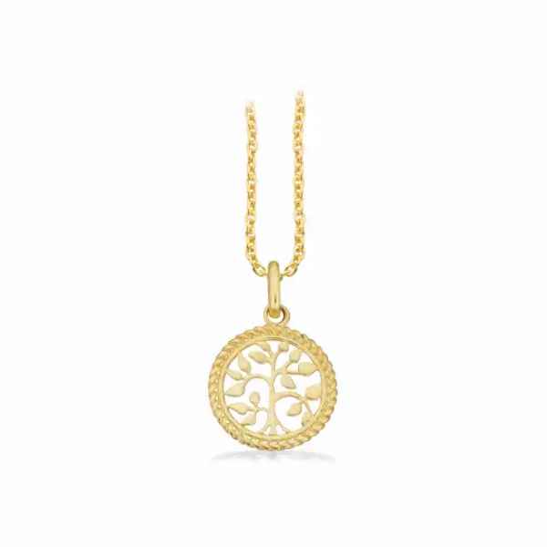 VEDHÆNG LIVET TRÆ 8 KT. M/SØLVKÆDE