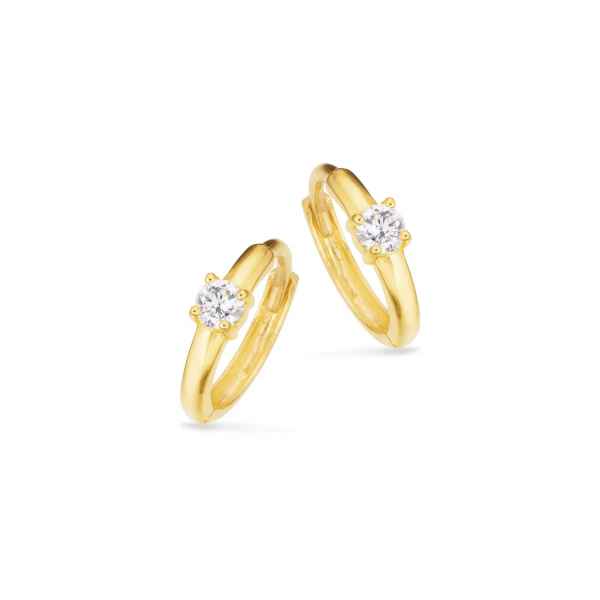 CLIP-CREOLER CUBIC ZIR. 8 KT.