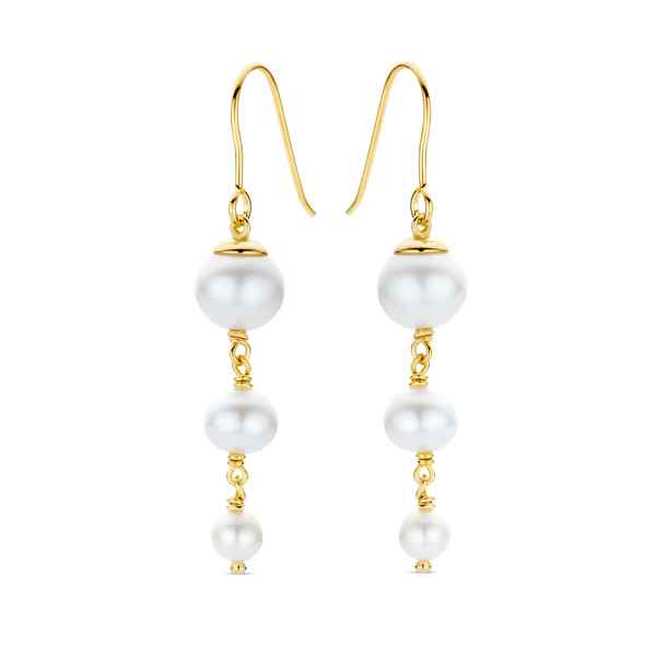 Confetti Pearl Forgyldt Sølv Ørehængere fra Spirit Icons med Ferskvandsperler