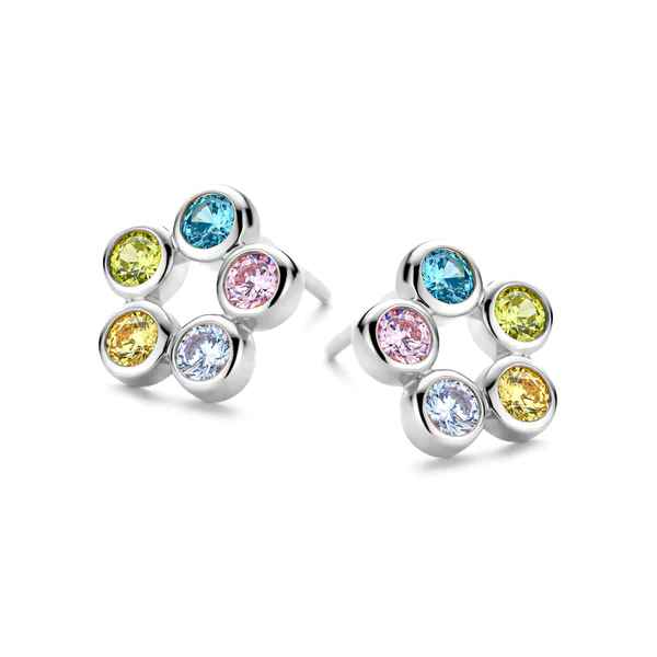 Symphony Multicolor Sterling Sølv Ørestikker fra Spirit Icons