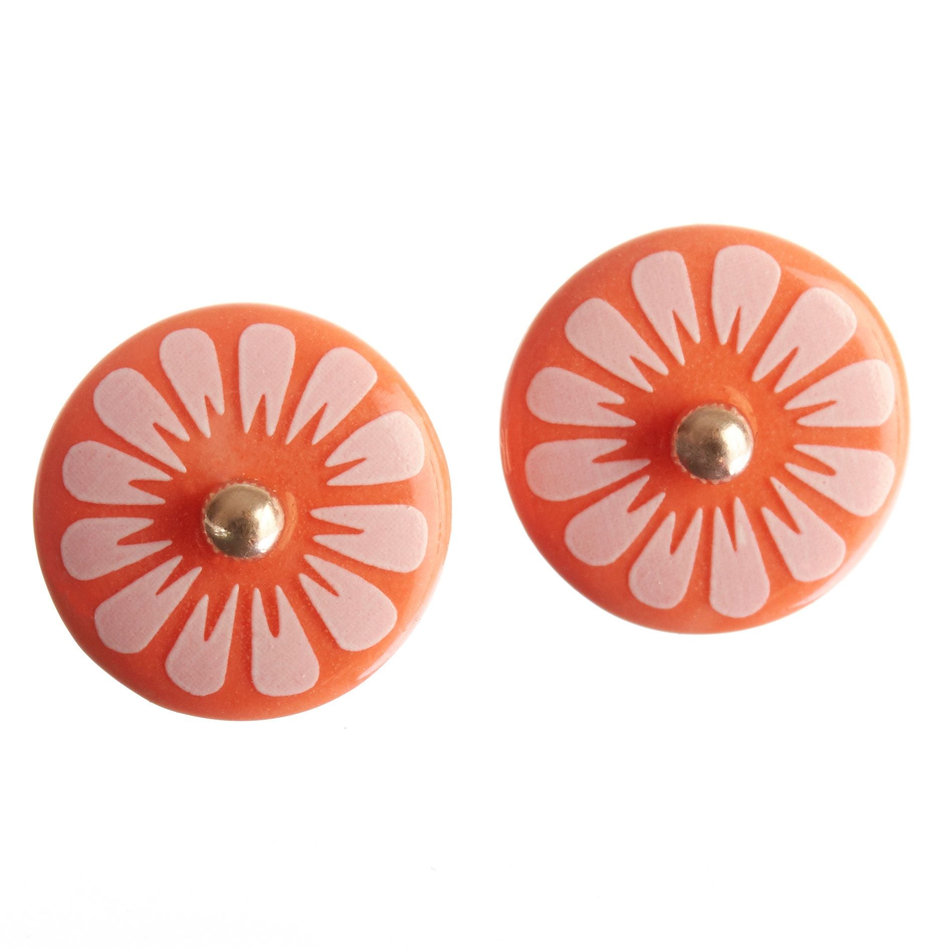 BLOOM ØRETIKKER ROSA CORAL/WHITE