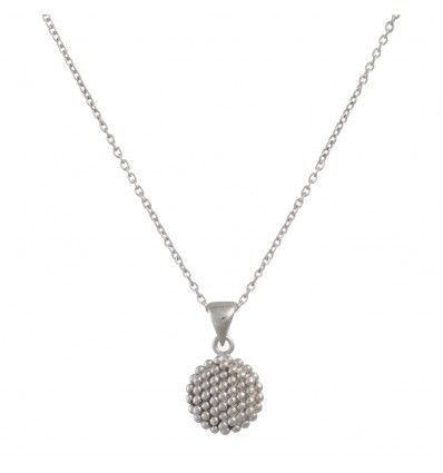 SØLV/RH COLLIER M/CIRKEL