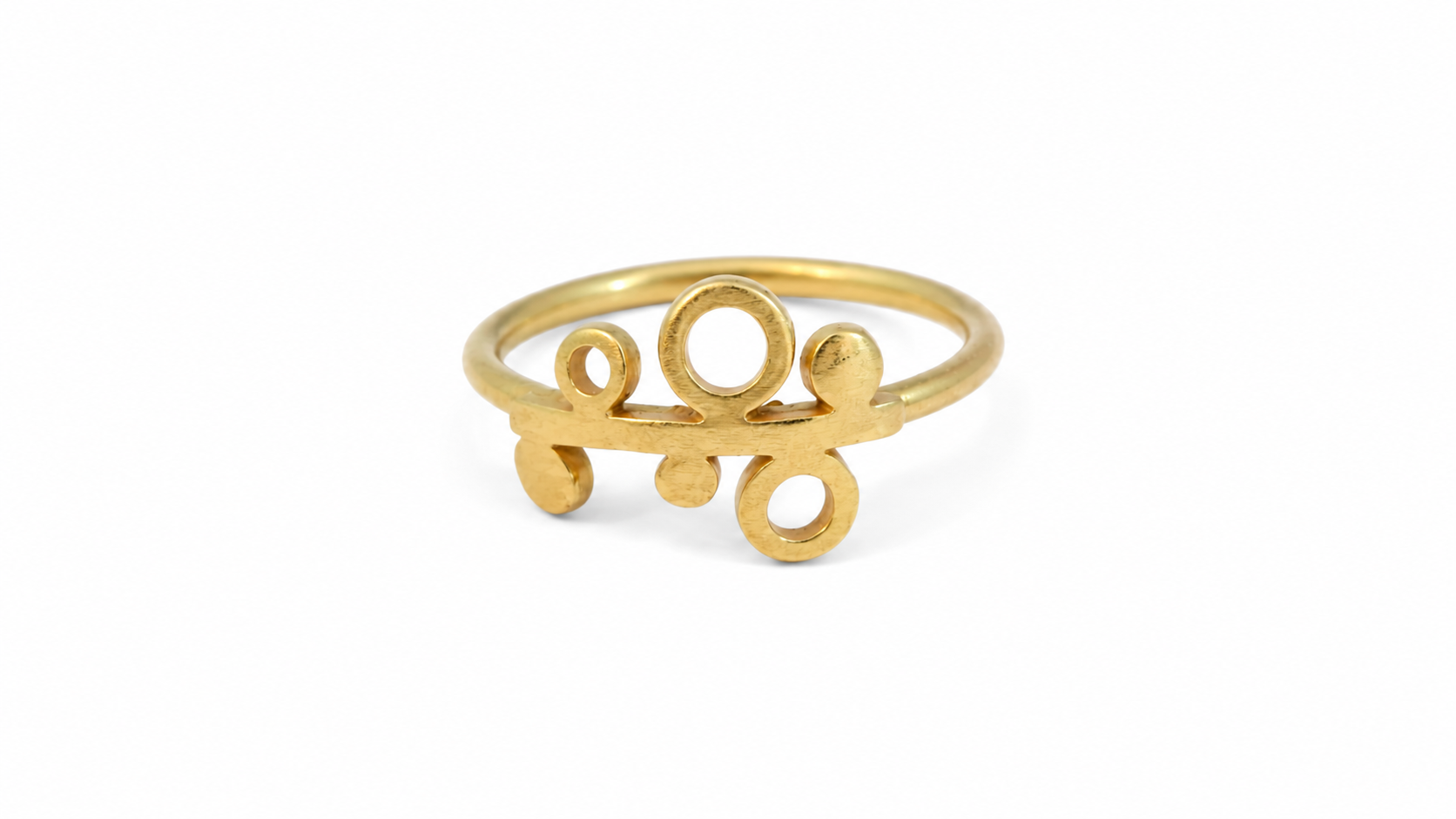 FORGYLDT SØLV RING GRAPHIC52 9MM