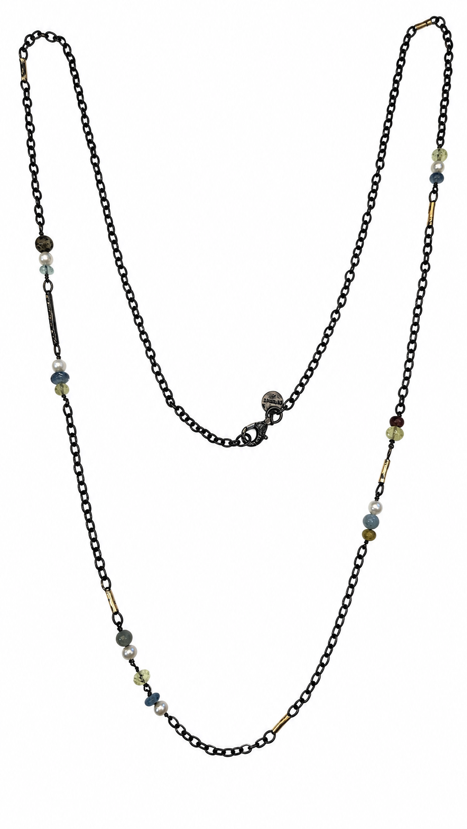 NECK JACQULINE STONE & PEARL 90CM 0,12R