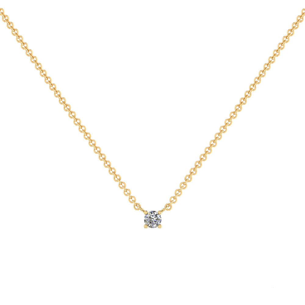 Henrik Ørsnes Design Diva Halskæde i 18 Karat Guld med Diamant 0,20 Carat TW/SI