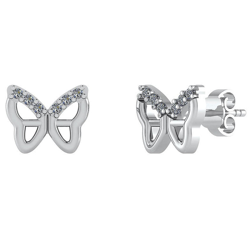 Smykkekæden Sølv Ørestikker med Sommerfugle-motiv DMB0296S