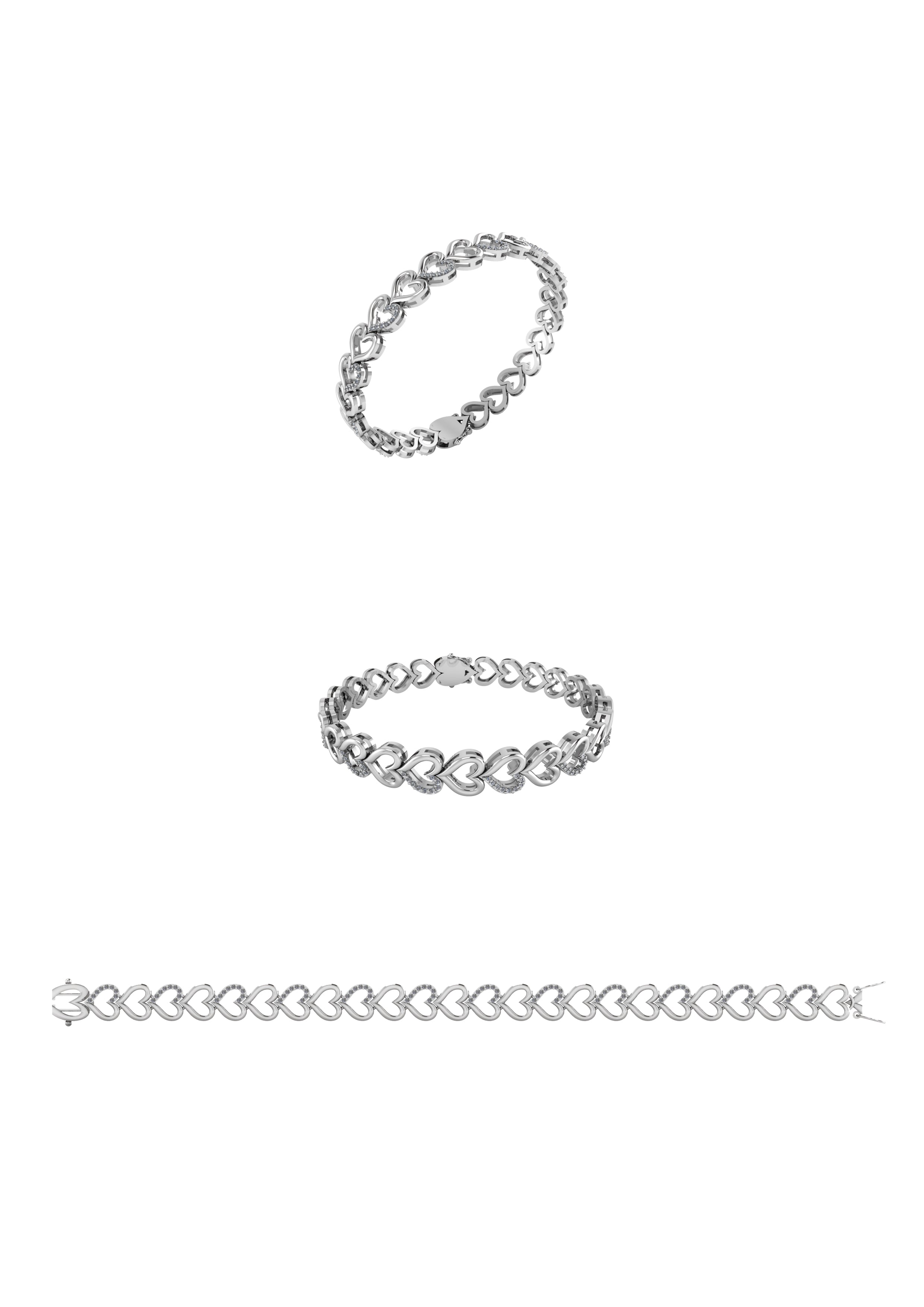 SØLV ARMBÅND M.ZIA 19,5 CM