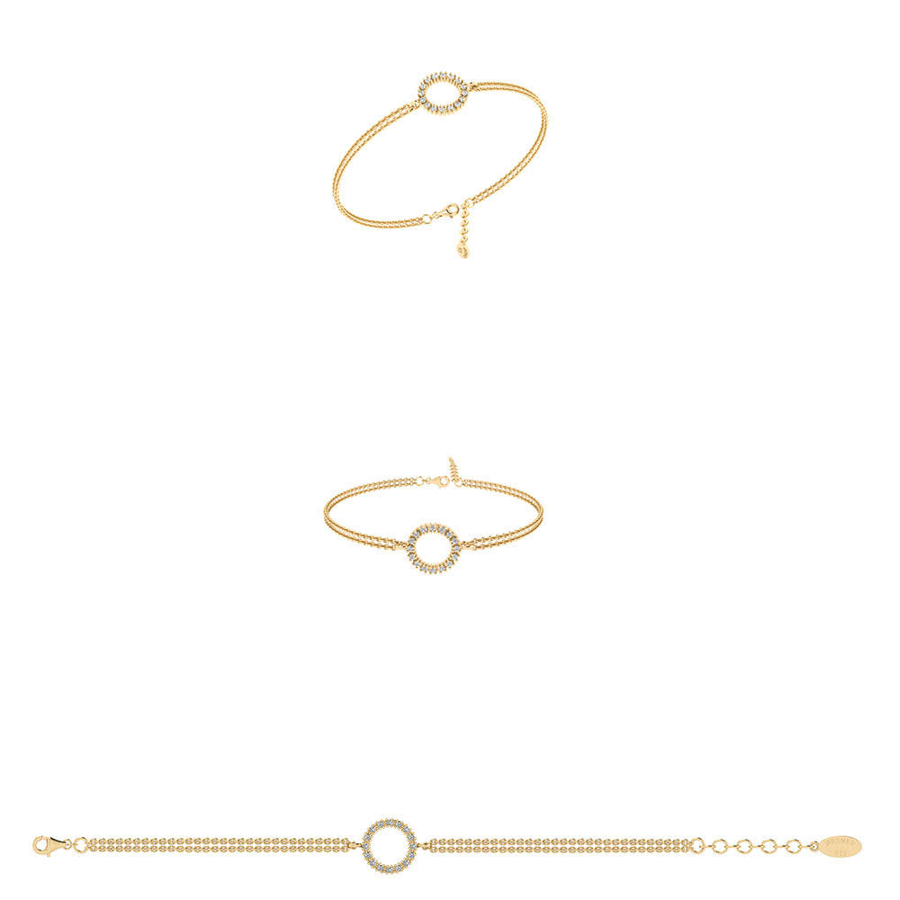 Smykkekæden Armbånd i Forgyldt Sølv DML0179FG