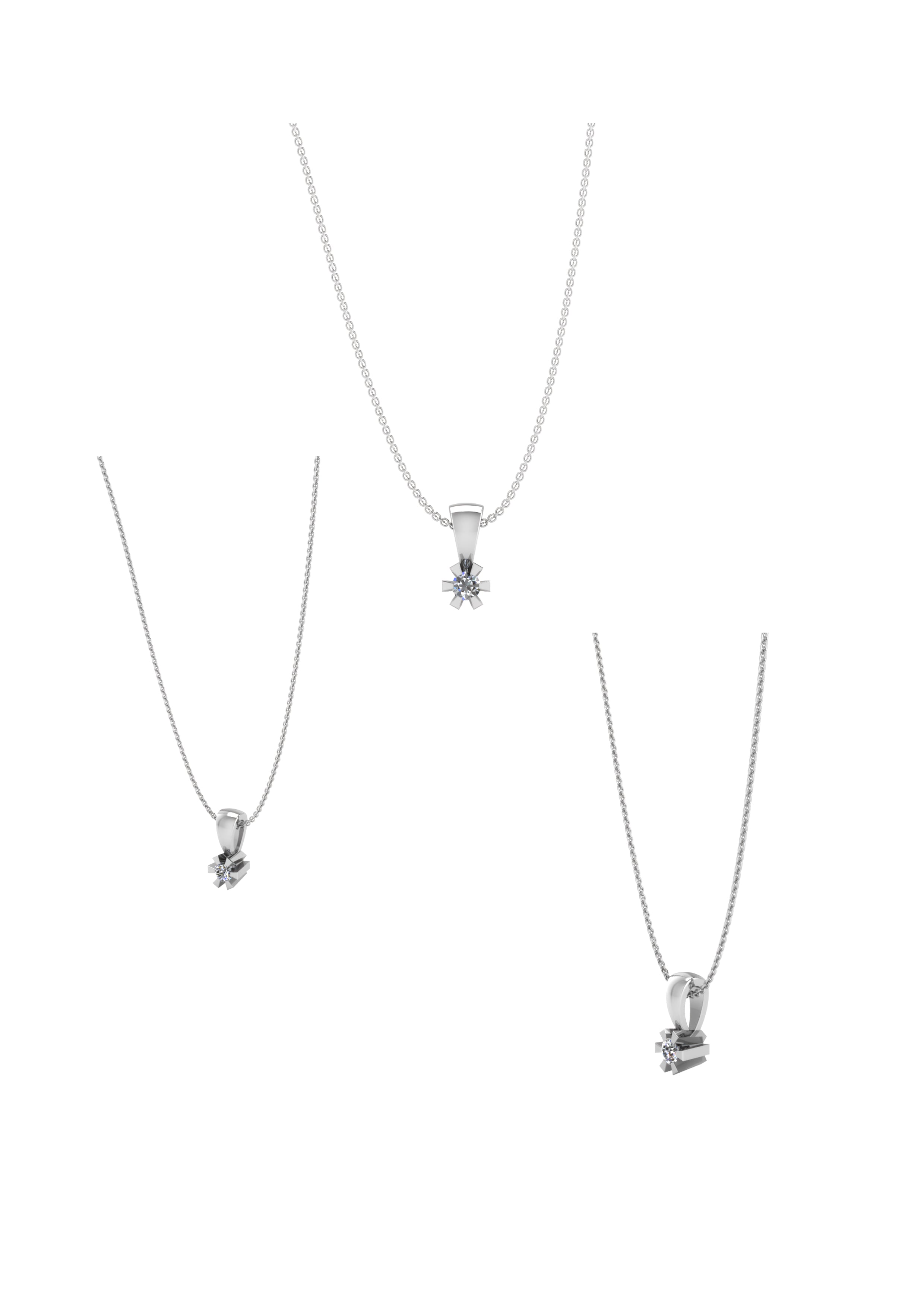 HENRIK ØRSNES DESIGN 14KT VEDHÆNG M. DIAMANT 0,05 CARAT TW/SI