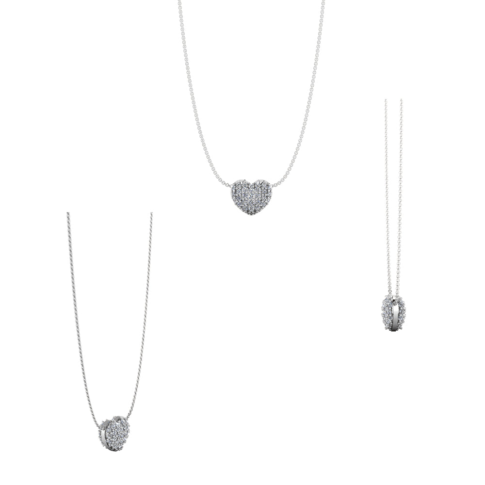 Smykkekæden Hjerte Sterling Sølv Halskæde DMDC005S