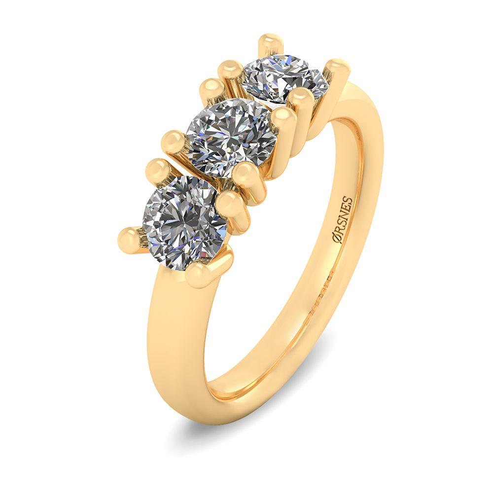 14KT.RING 3X0,35CTW.VVS HENRIK ØRSNES DESIGN