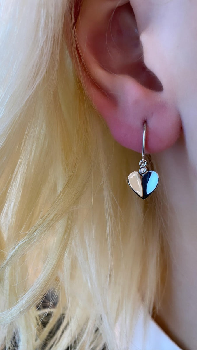 Smykkekæden Knækket Hjerte Sterling Sølv Ørehængere