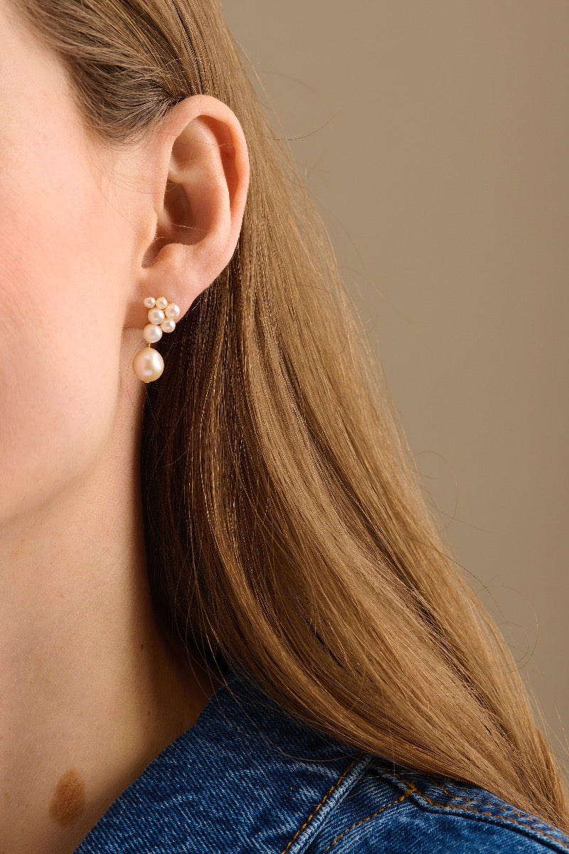 Ocean Treasure Sterling Sølv Øreringe fra Pernille Corydon med Ferskvandsperler