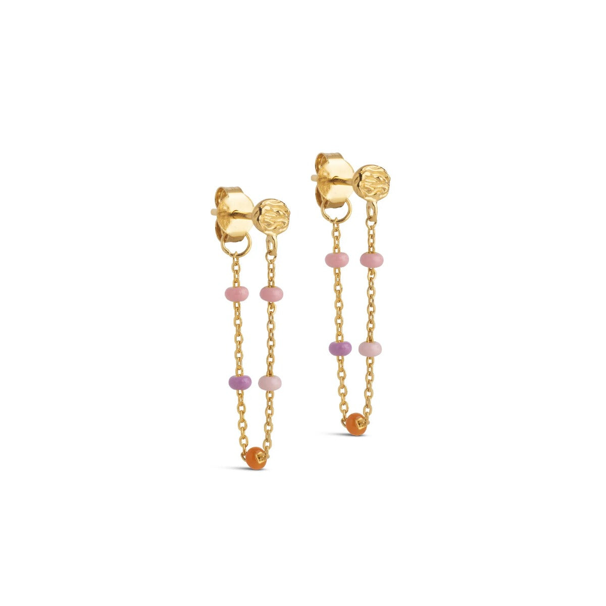 Enamel Lola Øreringe i 18K Forgyldt Genanvendt Sterlingsølv E140GM-BLUSH