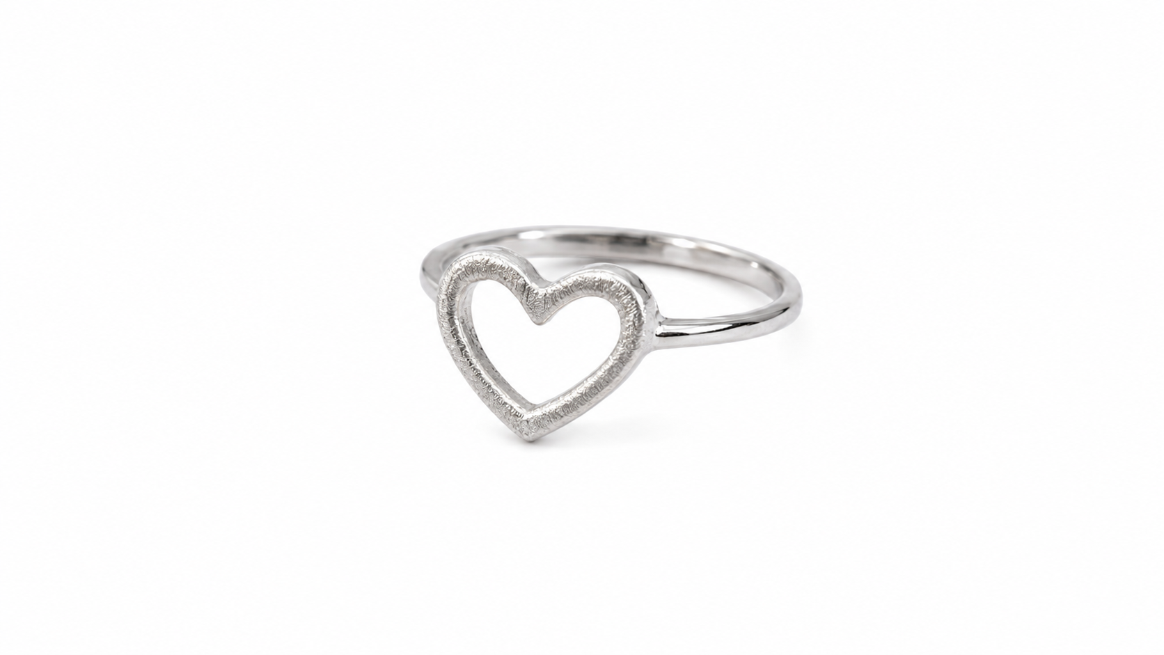 HJERTE SØLV RING