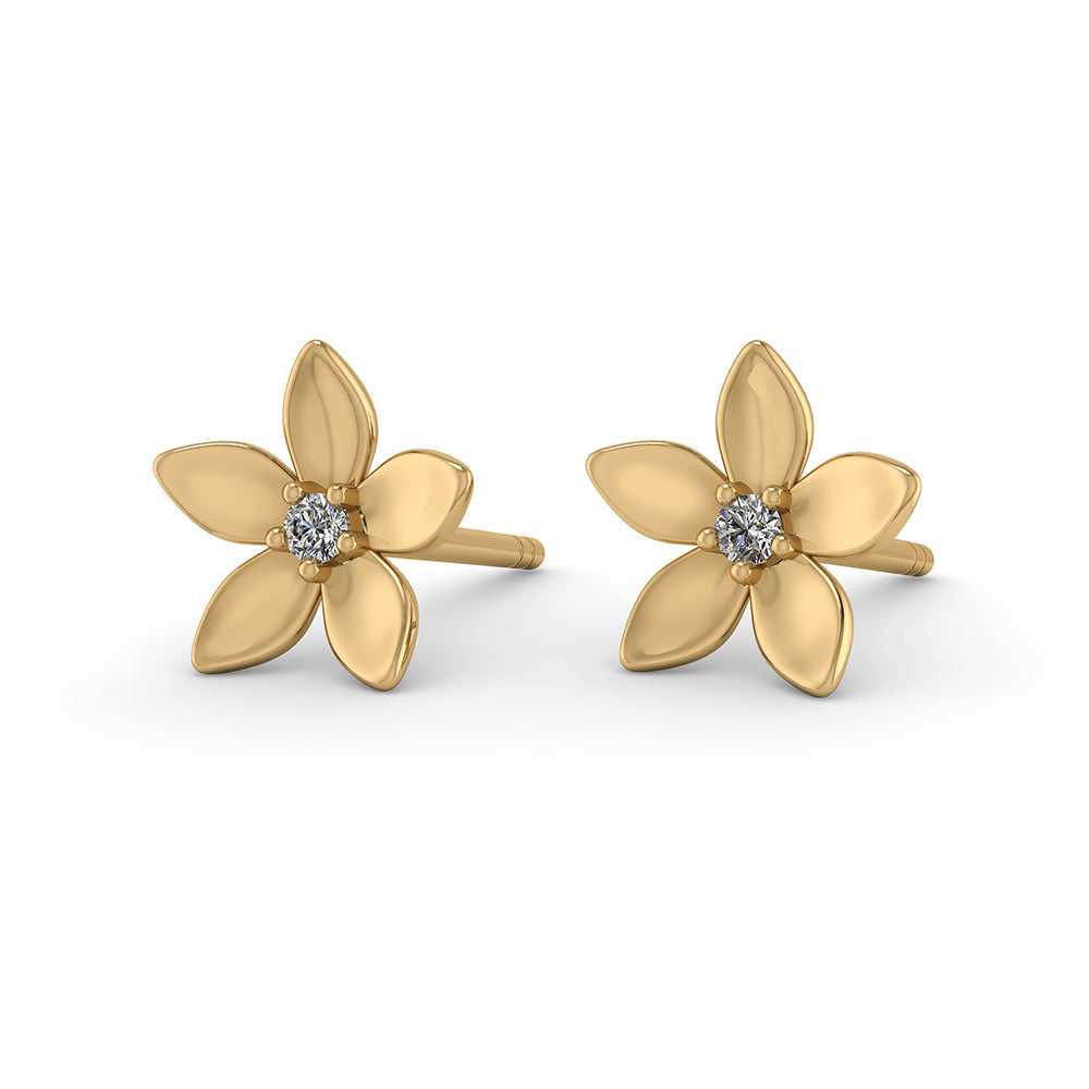 Smykkekæden Blomst Forgyldt Sølv Ørestikker